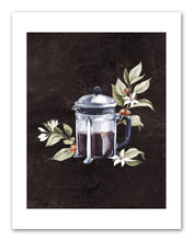 Load image into Gallery viewer, Coffee & Seed Foliage Kitchen Wall Art Prints Set - Ideal Gift For Family Room Kitchen Play Room Wall Décor Birthday Wedding Anniversary | Set of 4 - Unframed- 8x10 Photos