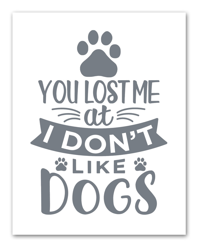 Gray Funny Dog Puppy Quotes Wall Art Prints Set - Ideal Gift For Family Room Kitchen Play Room Wall Décor Birthday Wedding Anniversary | Set of 4 - Unframed- 8x10 Photos