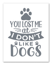Load image into Gallery viewer, Gray Funny Dog Puppy Quotes Wall Art Prints Set - Ideal Gift For Family Room Kitchen Play Room Wall Décor Birthday Wedding Anniversary | Set of 4 - Unframed- 8x10 Photos
