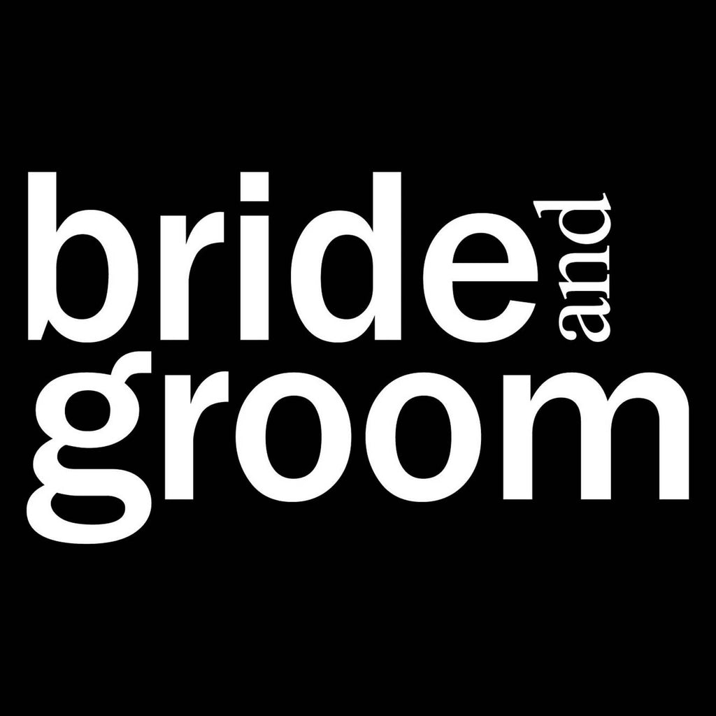 Vinyl Decal Sticker for Computer Wall Car Mac MacBook and More - Bride and Groom 5.2 x 2.9 inches