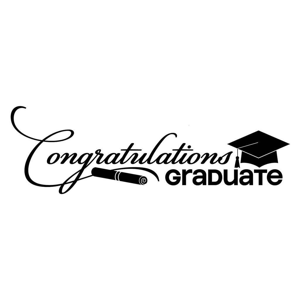 Vinyl Decal Sticker for Computer Wall Car Mac MacBook and More - Congratulations Graduate 7" x 2.2"
