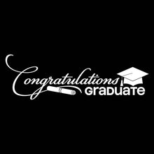 Load image into Gallery viewer, Vinyl Decal Sticker for Computer Wall Car Mac MacBook and More - Congratulations Graduate 7" x 2.2"