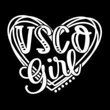 Load image into Gallery viewer, VSCO Girl Heart Decal Sticker for Walls, car, Computer and Locker. for Girls who Like scrunchies, Water Bottles, Turtles, Metal Straws, Tea and sksksk 5.2" x 4.3"