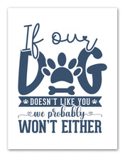 Load image into Gallery viewer, Blue Funny Dog Puppy Quotes Wall Art Prints Set - Ideal Gift For Family Room Kitchen Play Room Wall Décor Birthday Wedding Anniversary | Set of 4 - Unframed- 8x10 Photos