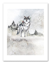 Load image into Gallery viewer, Wolf in Snow Nursery Wall Art Prints Set - Home Decor For Kids, Child, Children, Baby or Toddlers Room - Gift for Newborn Baby Shower | Set of 3 - Unframed- 8x10 Photos