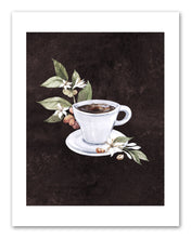 Load image into Gallery viewer, Coffee &amp; Seed Foliage Kitchen Wall Art Prints Set - Ideal Gift For Family Room Kitchen Play Room Wall Décor Birthday Wedding Anniversary | Set of 4 - Unframed- 8x10 Photos