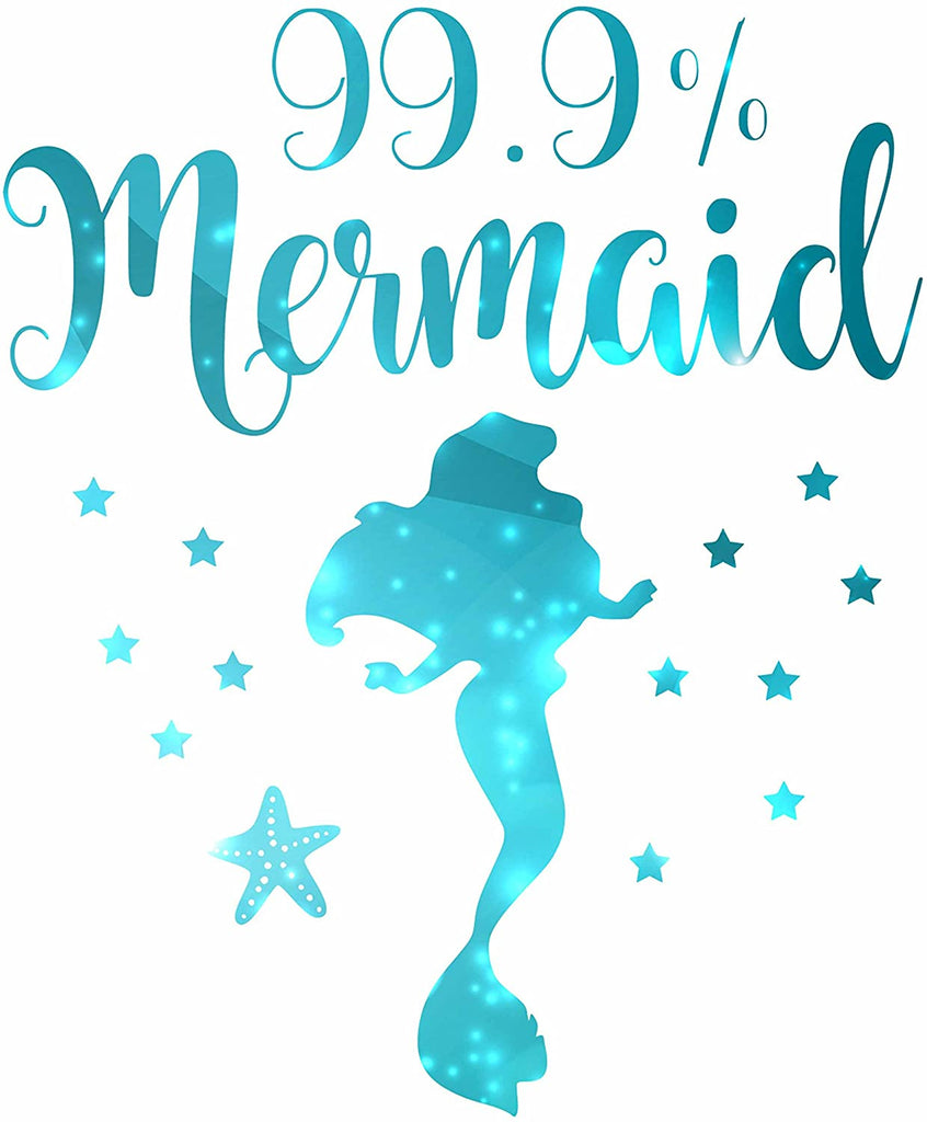 99% Mermaid Print Photo Quality - Made in USA - Under The sea - Mermaid Tale Inspired - Home Art Print -Frame not Included (8x10, White 99%)