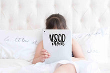 Load image into Gallery viewer, VSCO Mom Decal Sticker for Walls Car Computer Laptop Skin. for Moms who Have Girls who Like scrunchies, Water Bottles, Turtles, Metal Straws, Tea and sksksk 5.2" x 3.75"