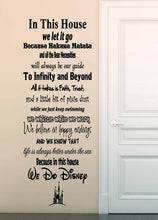 Load image into Gallery viewer, We Do Disney Wall Art. Large Wall Decal for Family Room, Kitchen or Play Room Wall Décor. USA Made Removable Vinyl Stickers and Gifts