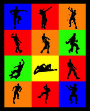 Load image into Gallery viewer, Gaming Dances Wall Art Print. Name That Dance with This Video Game Poster Boneless, Hype, Make It Rain, Take The L and More (11" x 14")