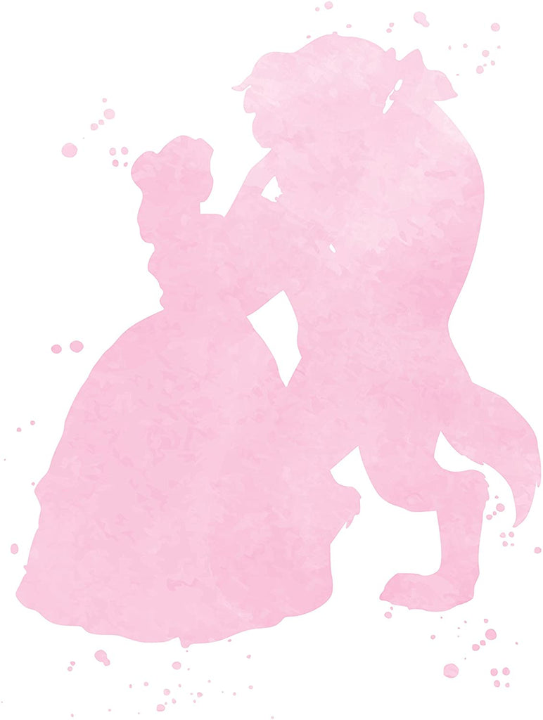 Set of 3 Pink Watercolor Prints Inspired by Beauty and The Beast - Made in USA - Disney Inspired - Home Art Print -Frame not Included (8x10, Pink Set 1)