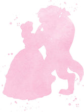 Load image into Gallery viewer, Set of 3 Pink Watercolor Prints Inspired by Beauty and The Beast - Made in USA - Disney Inspired - Home Art Print -Frame not Included (8x10, Pink Set 1)