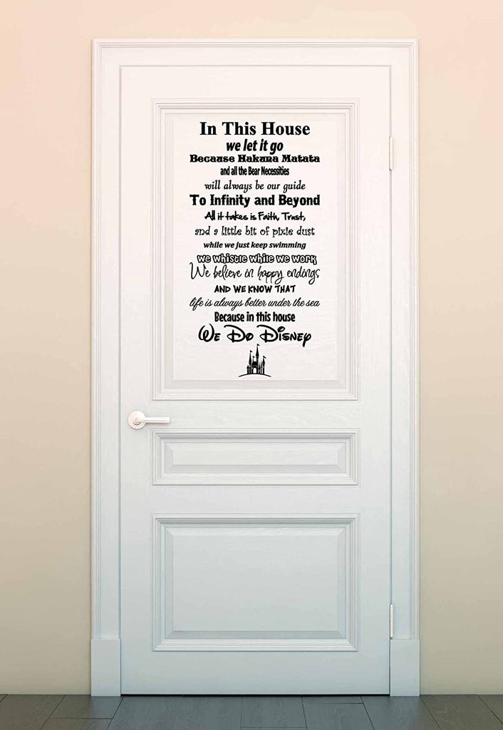 We Do Disney Wall Art. Large Wall Decal for Family Room, Kitchen or Play Room Wall Décor. USA Made Removable Vinyl Stickers and Gifts