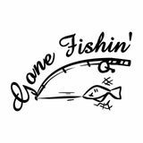 Gone Fishin' Vinyl Decal Sticker for Computer Wall Car Mac MacBook and More - Decal for Anglers, Fisherman, Fisherwomen, Fishing 5.2