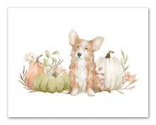 Load image into Gallery viewer, Dogs Pumpkin &amp; reindeer Autumn Outdoors Wall Art Prints Set - Ideal Gift For Family Room Kitchen Play Room Wall Décor Birthday Wedding Anniversary | Set of 4 - Unframed- 8x10 Photos