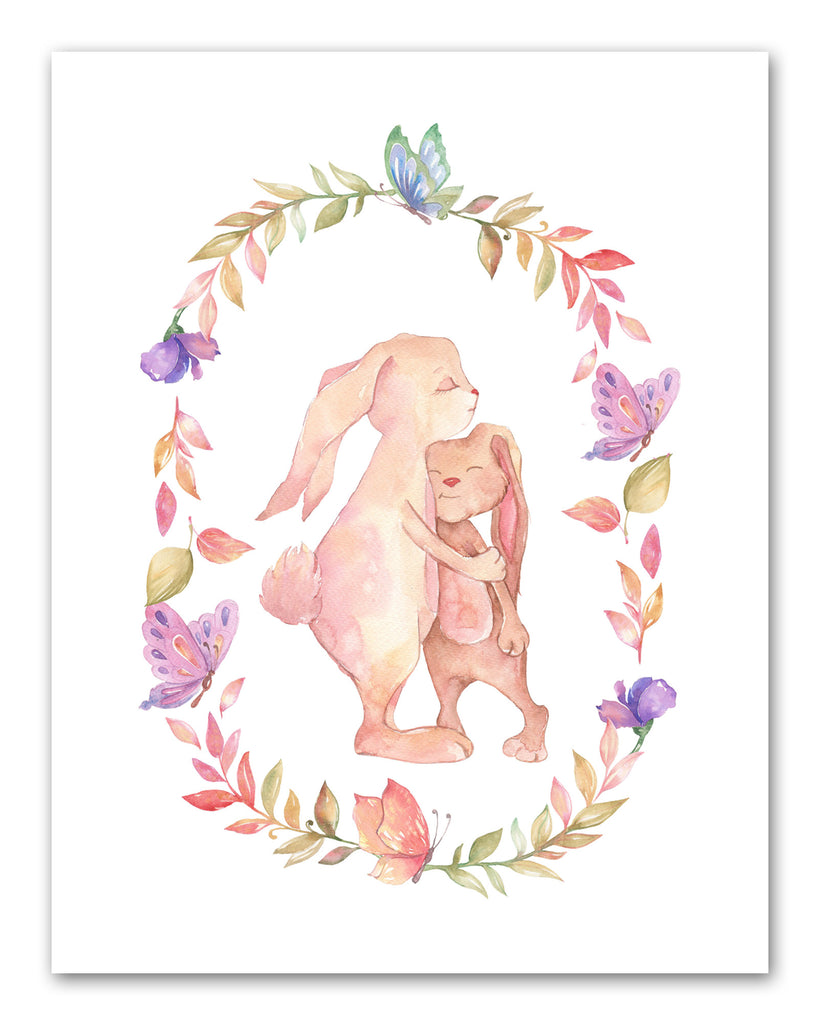 Bunny Nursery Wall Art Prints Set - Home Decor For Kids, Child, Children, Baby or Toddlers Room - Gift for Newborn Baby Shower | Set of 4 - Unframed- 8x10 Photos