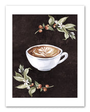 Load image into Gallery viewer, Dispossible Marble Coffee Cups With Seed Foliage Print Kitchen Wall Art Prints Set - Gift For Family Room Kitchen Play Room Wall Décor Birthday Wedding Anniversary | Set of 4 - Unframed- 8x10 Photos