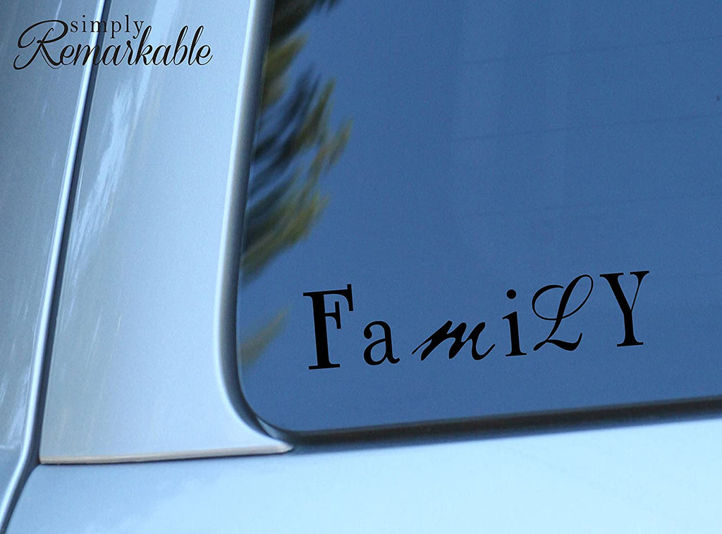 Vinyl Decal Sticker for Computer Wall Car Mac MacBook and More - Family - 8 x 2 inches
