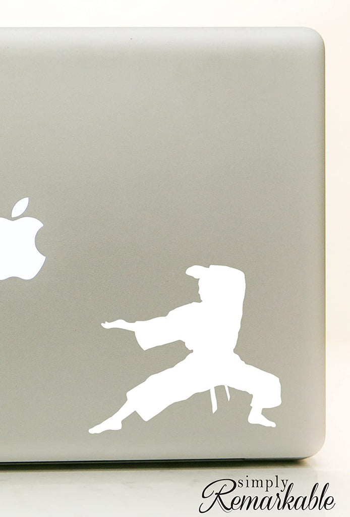 Vinyl Decal Sticker for Computer Wall Car Mac MacBook and More Sports Sticker - Karate Decal - Size 5.2 x 4.6 inches