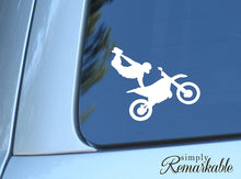 Load image into Gallery viewer, Vinyl Decal Sticker for Computer Wall Car Mac MacBook and More Motorcycle Sticker Motorcross - Size 5.2 x 3.5 inches