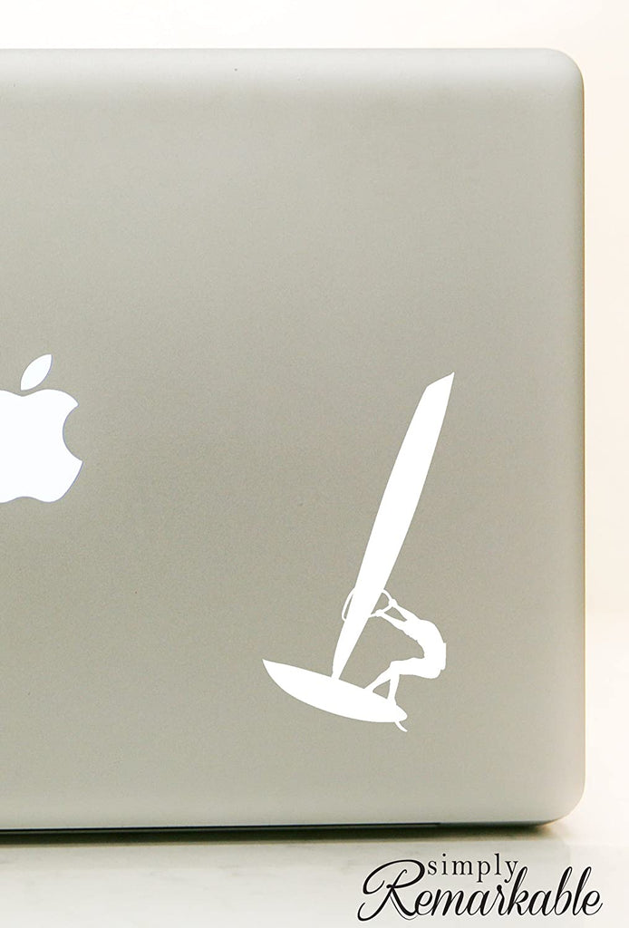 Vinyl Decal Sticker for Computer Wall Car Mac MacBook and More Sports Windsurfing Decal - Size - 5.3 x 5.2 inches