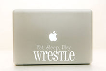 Load image into Gallery viewer, Vinyl Decal Sticker for Computer Wall Car Mac Macbook and More - Eat, Sleep, Play Wrestle