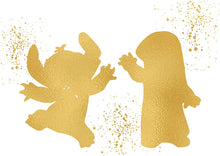 Load image into Gallery viewer, Lilo and Stitch - Ohana Means Family - Gold Print Inspired by Lilo and Stitch - Poster Print Photo Quality - Made in USA - Disney Inspired - Home Art Print -Frame not included (8x10, LSDance)