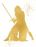 Gold Print - Kylo Ren Inspired by Star Wars - Gold Poster Print Photo Quality - Made in USA - Home Art Print -Frame not Included (8x10, Kylo Ren)