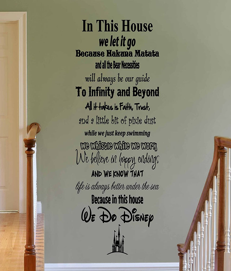 We Do Disney Wall Art. Large Wall Decal for Family Room, Kitchen or Play Room Wall Décor. USA Made Removable Vinyl Stickers and Gifts