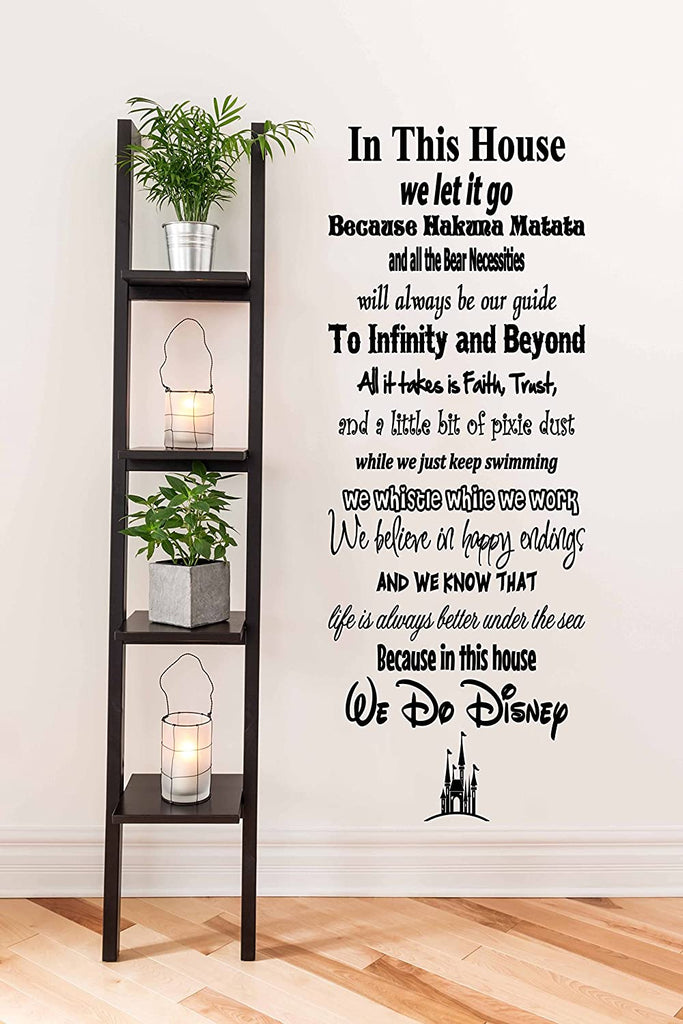 We Do Disney Wall Art. Large Wall Decal for Family Room, Kitchen or Play Room Wall Décor. USA Made Removable Vinyl Stickers and Gifts