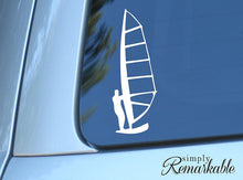 Load image into Gallery viewer, Vinyl Decal Sticker for Computer Wall Car Mac MacBook and More Sports Windsurfing Decal - Size - 7 x 2.5 inches