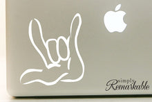 Load image into Gallery viewer, Vinyl Decal Sticker for Computer Wall Car Mac Macbook and More Sign Language&quot;I Love You&quot;