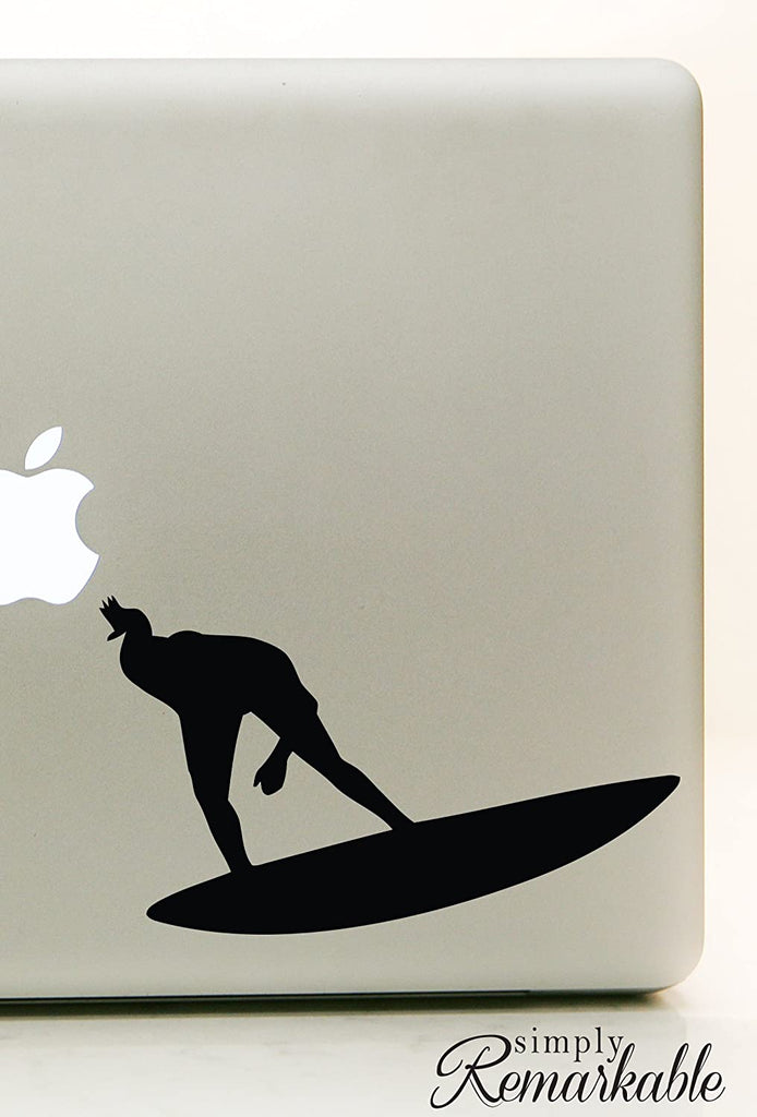 Vinyl Decal Sticker for Computer Wall Car Mac MacBook and More Surfer Surfing Decal - Size 5.2 x 3 inches