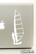 Load image into Gallery viewer, Vinyl Decal Sticker for Computer Wall Car Mac MacBook and More Sports Windsurfing Decal - Size - 7 x 2.5 inches