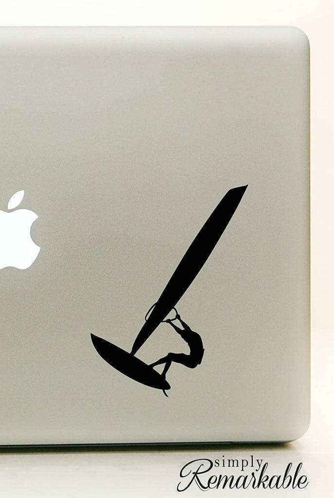 Vinyl Decal Sticker for Computer Wall Car Mac MacBook and More Sports Windsurfing Decal - Size - 5.3 x 5.2 inches