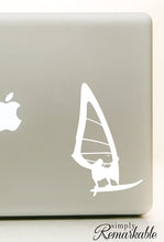 Load image into Gallery viewer, Vinyl Decal Sticker for Computer Wall Car Mac MacBook and More Sports Windsurfing Decal - Size - 5.3 x 3.2 inches