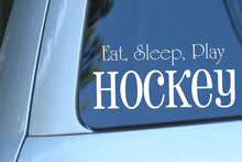 Load image into Gallery viewer, Vinyl Decal Sticker for Computer Wall Car Mac Macbook and More - Eat, Sleep, Play, Hockey