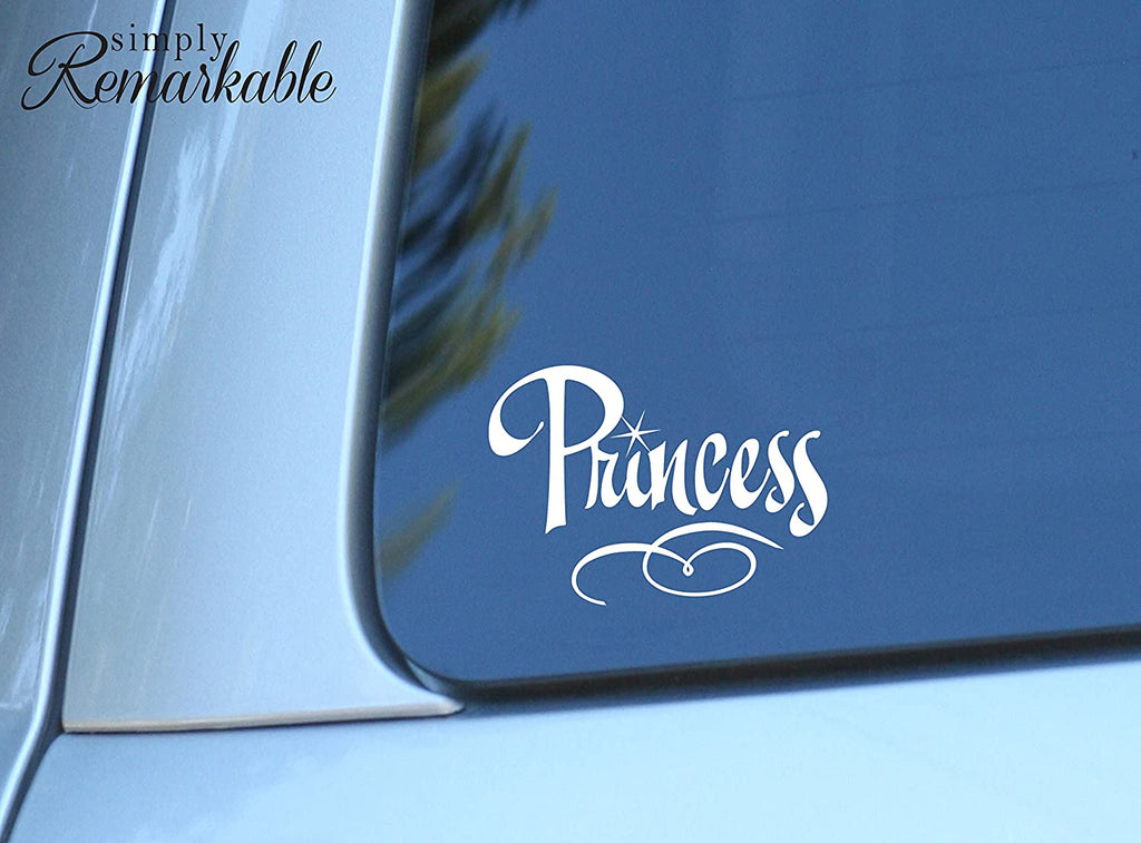 Vinyl Decal Sticker for Computer Wall Car Mac MacBook and More - Princess - 5.2 x 3.7 inches