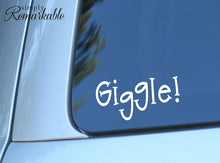 Load image into Gallery viewer, Vinyl Decal Sticker for Computer Wall Car Mac MacBook and More - Giggle - 5.2 x 2.7 inches
