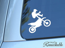 Load image into Gallery viewer, Vinyl Decal Sticker for Computer Wall Car Mac MacBook and More Motorcycle Sticker Motorcross - Size 5.2 x 5 inches