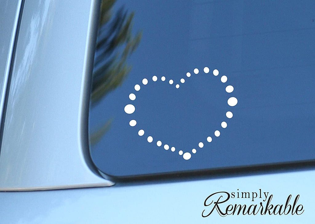 Vinyl Decal Sticker for Computer Wall Car Mac Macbook and More - Dotted Heart