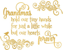 Load image into Gallery viewer, Grandmas Hold Our Hearts - Beautiful Gold Photo Quality Poster Print - Gift for Grandparents, Grandma, Grandmother, and Family - Made in The USA (8x10, Grandma's Heart - Gold)