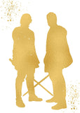 Gold Print - Inspired by Star Wars Jedi - Gold Poster Print Photo Quality - Made in USA - Home Art Print -Frame not Included (8x10, Jedi)