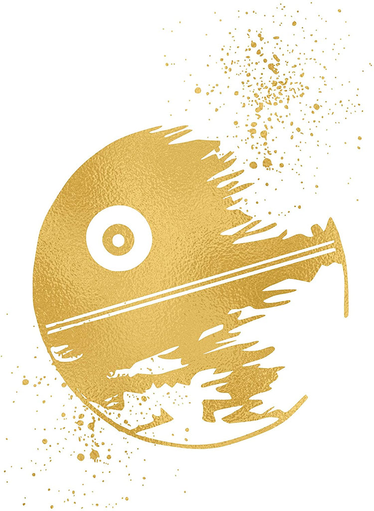 Gold Print - Death Star -Inspired by Star Wars - Gold Poster Print Photo Quality - Made in USA - Home Art Print -Frame not Included (8x10, Death Star)