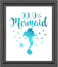 Load image into Gallery viewer, 99% Mermaid Print Photo Quality - Made in USA - Under The sea - Mermaid Tale Inspired - Home Art Print -Frame not Included (8x10, White 99%)