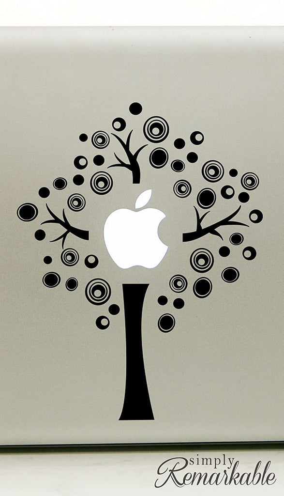 Vinyl Decal Sticker for Computer Wall Car Mac Macbook and More - Art Deco Tree