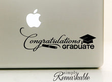 Load image into Gallery viewer, Vinyl Decal Sticker for Computer Wall Car Mac MacBook and More - Congratulations Graduate 7&quot; x 2.2&quot;