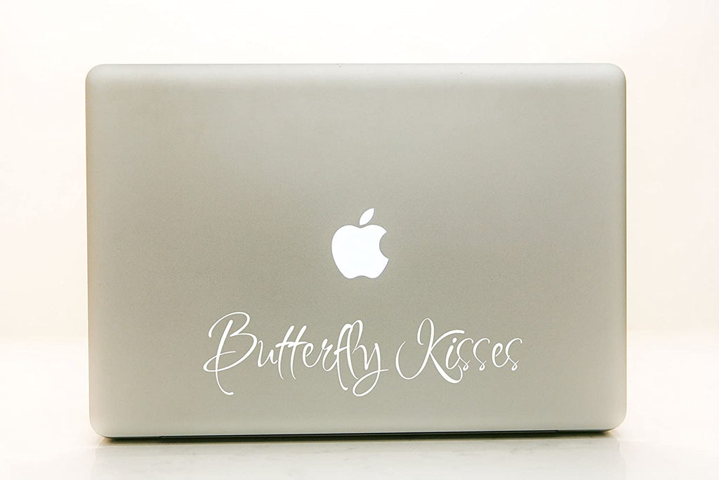 Vinyl Decal Sticker for Computer Wall Car Mac Macbook and More - Butterfly Kisses