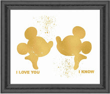 Load image into Gallery viewer, Inspired by Mickey and Minnie Mouse Love and Friendship - Poster Print Photo Quality - Made in USA - Disney Inspired - Home Art Print -Frame not Included (8x10, Gold)