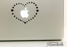 Load image into Gallery viewer, Vinyl Decal Sticker for Computer Wall Car Mac Macbook and More - Dotted Heart